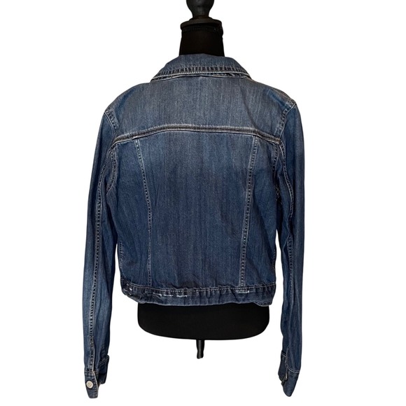 Aeropostale Womens Blue Denim Jean Jacket XL Distressed Trucker Style - Picture 2 of 8